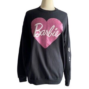 Barbie Crewneck Black Oversized Sweatshirt Size Large